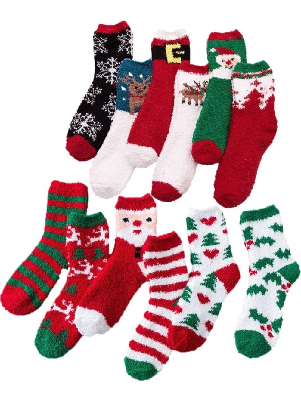 Cozy Fluffy Christmas Socks for Women & Girls | Cute Winter Gift Slippers